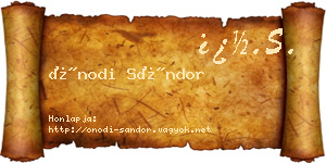 Ónodi Sándor névjegykártya