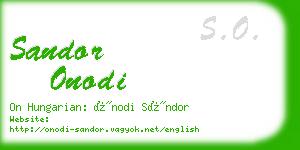 sandor onodi business card